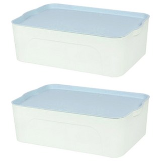 品屋 雅致收納箱, 藍色, 中號, 2個