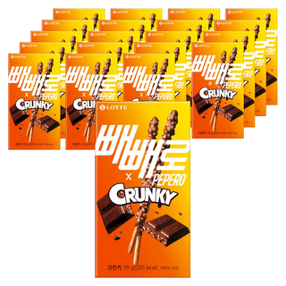 빼빼로 크런키, 39g, 20개