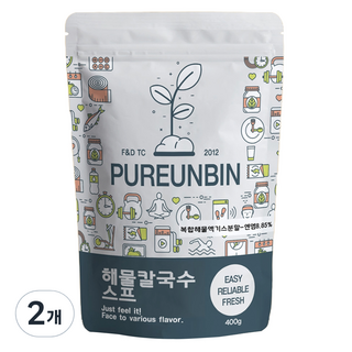PUREUNBIN 海鮮刀削麵湯底, 2個, 400g