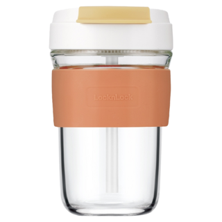 LocknLock 樂扣樂扣 咖啡吸管杯 LLG964ORG, 橘色, 460ml, 1個