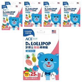 ACE SUPER KIDS 牙博士棒棒糖 Set 8支, 西瓜 + 青蘋果, 60g, 6袋