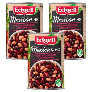 Edgell 愛德格 墨西哥綜合豆 (黑豆、斑豆、紅腰豆) 400g, 3罐