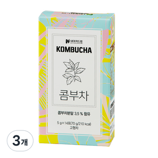 NATUREDREAM 檸檬康普茶 氣泡 維他命C 膳食纖維, 5g, 14入, 3個