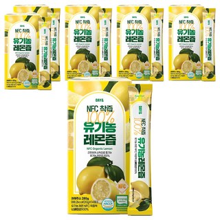 데이앤 NFC 100% 유기농 레몬즙, 280g, 6개