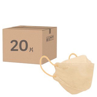 fuder 福德好罩 成人4D韓板立體醫療口罩, 奶茶杏, 10片, 2盒