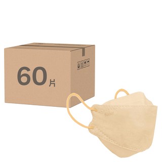 fuder 福德好罩 成人4D韓板立體醫療口罩, 奶茶杏, 10片, 6盒