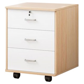 檔櫃02 035-HQ, 楓木色 + 白色, 40cm, 3抽