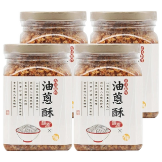 SUNFOOD 太禓食品 古法製作純手工油蔥酥，嚴選紅蔥頭，無防腐劑，台灣製造, 300g, 4罐