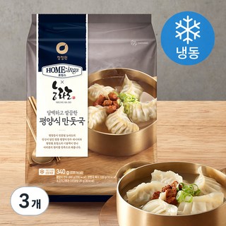 청정원 호밍스 담백하고 깔끔한 평양식 만둣국 (냉동), 340g, 3개