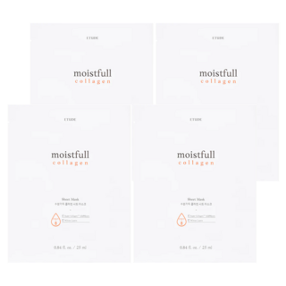 ETUDE Moisture Collagen 升級版高保濕精華面膜, 1片, 4片
