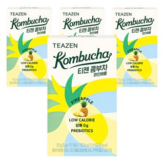 TEAZEN 茶禪 康普茶沖泡飲 鳳梨口味, 5g, 10條, 4盒