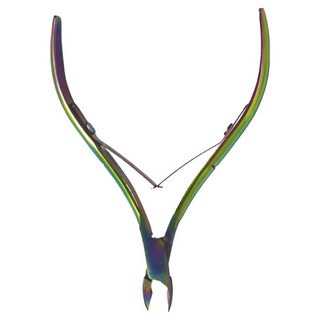 SC優選 不鏽鋼美甲死皮鉗, 1支, 彩色鈦色