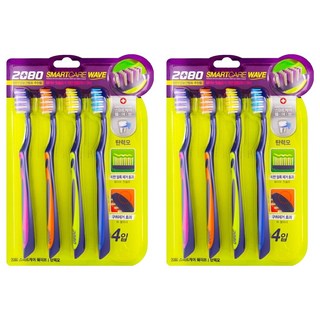 2080 智慧波浪型牙刷, 4支, 2組