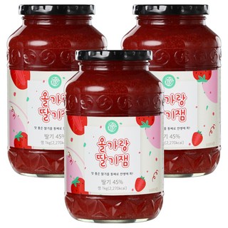 CHOLOCWON 草莓果粒醬, 1kg, 3罐