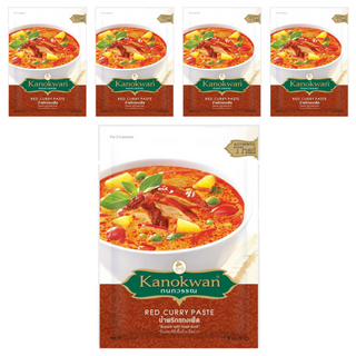 Kanokwan 咖諾灣 泰式紅咖哩醬 50g 泰式風味 方便料理 多種搭配, 5包