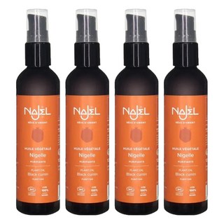 NAJEL 有機黑種籽草按摩護理油 身體頭髮適用 滋潤保濕 舒緩修護 4瓶, 125ml