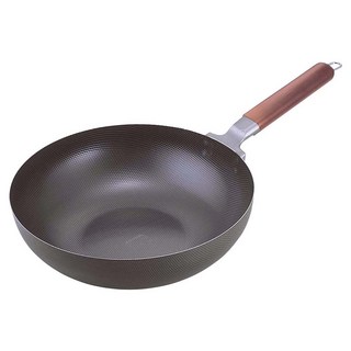 SHIMOMURA 下村 雙面壓花平底鐵鍋 IH爐適用, 28cm, 1個