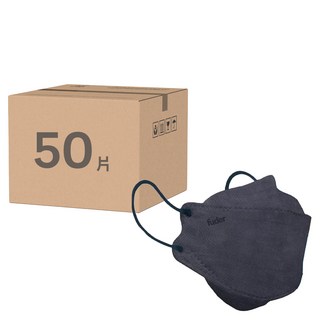 FUDER 福德好罩 成人韓版4D立體醫療口罩, 深單寧, 10片, 5盒