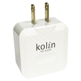 Kolin 歌林 3.1A 電源充電器 60 x 40 x 23mm 31g, KEX-DLAU05, 1個