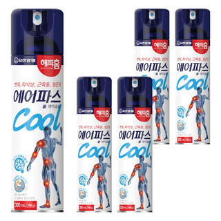 해피홈 에어파스 쿨 에어로솔 300ml, 1개입, 5개