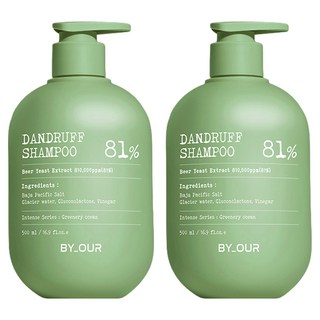 바이아우어 바하솔트 댄드러프 지성 탈모 샴푸 그리너리 오션, 500ml, 2개