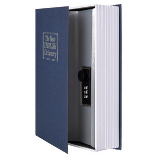 書本保險箱 鑰匙款 L(26.5 x 20 x 6.5cm), 藍色