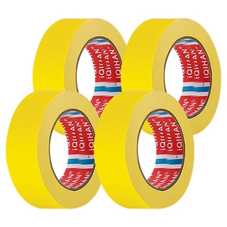 iQIHAN 紙膠帶 DADA color 黃色 25毫米 x20公尺, 4捲