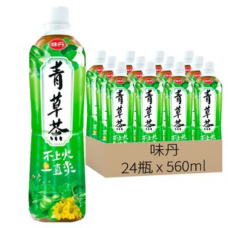 味丹 心茶道健康青草茶, 560ml, 24瓶