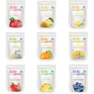 Ichibiya 優質冷凍乾燥水果脆片9件套組 蘋果20g、梨子20g、香蕉20g、哈密瓜15g、柑橘17g、玉米30g、草莓15g、鳳梨15g、藍莓15g, 167g, 1套