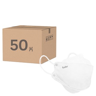FUDER 福德好罩 成人韓版4D立體醫療口罩, 純真白, 10片, 5盒