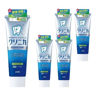 LION 獅王 固齒佳 酵素淨護牙膏 柑橘薄荷 分解頑強牙垢 有效維護口腔健康, 130g, 5條