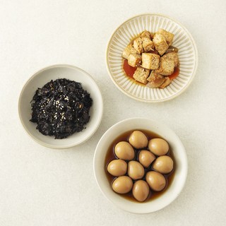 집반찬연구소 3종 A세트 한입두부간장조림 110g + 메추리알간장조림 110g + 파래김무침 40g, 1세트
