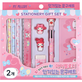 산리오 인기있는 문구세트 마이멜로디, 핑크, 2개