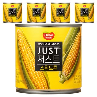 Dongwon 東遠 Just無糖甜玉米罐頭, 340g, 5罐
