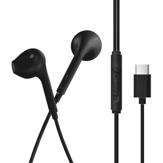 에이투 EF3 고음질 C타입 오픈형 패션 유선이어폰, ATWO EF3, 블랙