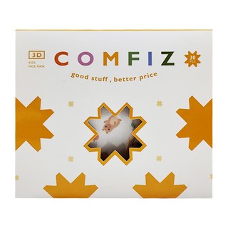 康菲 幼幼3D醫療口罩 1~3歲, 30片, 水豚一家 白色, 1盒