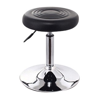 彬彬小舖 美容椅 高密度海綿 可升降 圓盤款, 黑色, 1個