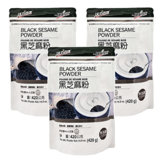 健康時代 黑芝麻粉 無加糖, 420g, 3包