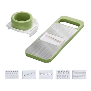 加厚不鏽鋼五刀片切菜器 不鏽鋼+PP材質, 10 x 29cm, 1個, 單色