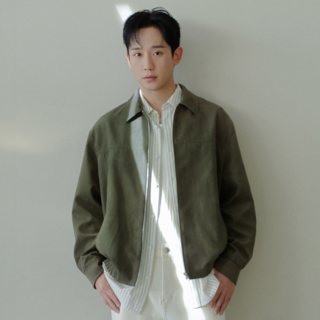 MIND BRIDGE 男士皮革拉鍊飛行夾克 M1JP2102