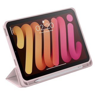 Sinjimoru 附筆槽智慧型平板保護套, 粉紅沙, 1個