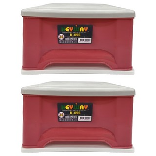 KEYWAY 聯府 抽屜櫃 20L K095, 紅色, 2個