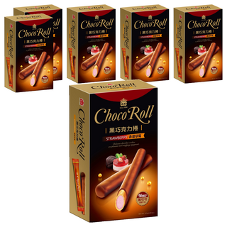 義美 黑巧克力捲 香甜草莓, 137g, 6盒