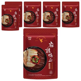 大甲佳旭 麻辣鴨血豆腐, 中藥材熬製, 100%純鴨血, Q彈滑順, 非基改板豆腐, 飽滿多汁, 450g, 6包