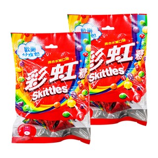 Skittles 彩虹糖混合水果口味 糖衣包覆的果汁軟糖, 135g, 2袋