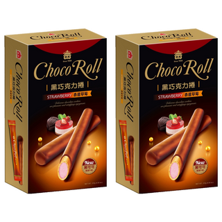 義美 黑巧克力捲 香甜草莓, 137g, 2盒