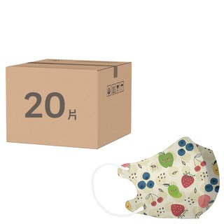 郡昱 3D口罩 幼童(1~4y), 10片, 2盒, fruit水果家族