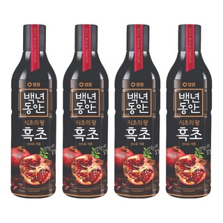 Sempyo糙米發酵黑醋玉米蘇玉石榴100年, 900ml, 4瓶