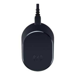 RAZER 雷蛇 Mouse Dock Pro 無線充電座, 磁吸式無線充電, 內建 Razer HyperPolling 4KHz 收發器, 黑色, 1個