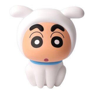 norns 蠟筆小新造型存錢筒, 小白裝扮 黑色 + 白色 + 皮膚色 + 藍色, 1個